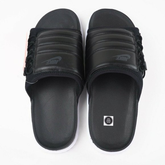 Nike Asuna NA Slides Mens Sandals Black White - Picture 6 of 11